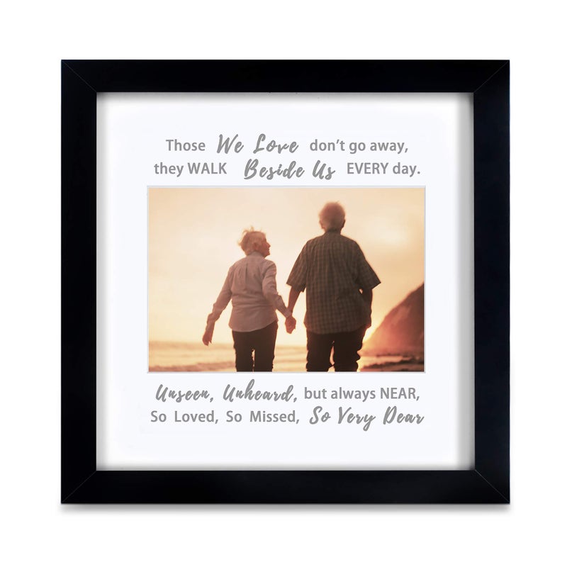 IHEIPYE Remembrance Memorial Picture Frame - Sympathy Gifts Idea for Loss of Loved One, Grandmother, Grandfather, Grandparents, Desktop, Black - Image 1